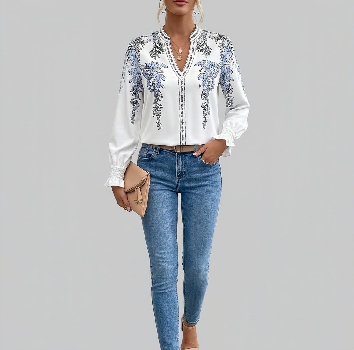 Women Floral Print Blouse